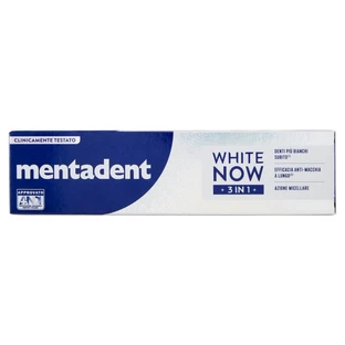 Mentadent White now 3 in 1 - instant whitening anti-stain toothpaste 75 ml
