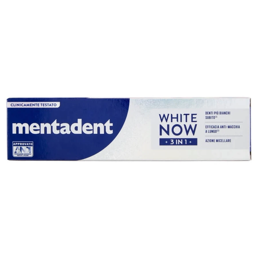 Mentadent White now 3 in 1 - instant whitening anti-stain toothpaste 75 ml