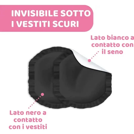 Chicco 60 coussinets antibactériens noirs