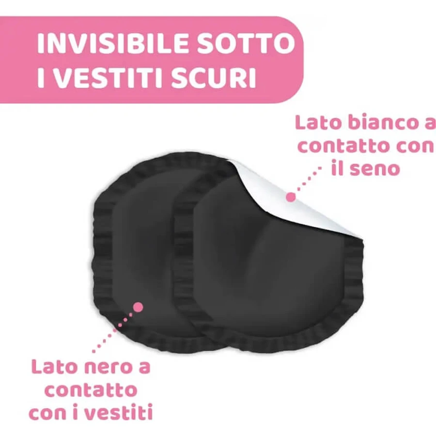 Chicco 60 coussinets antibactériens noirs
