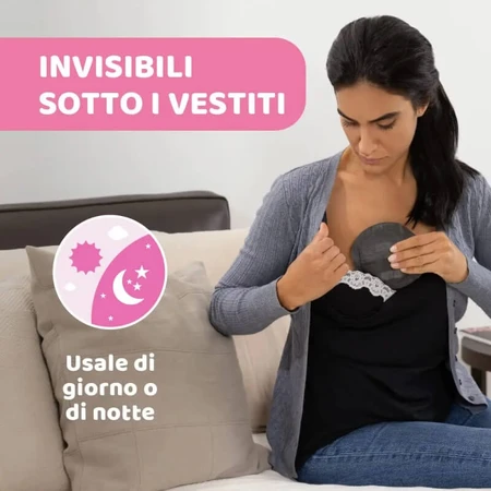 Chicco 60 coussinets antibactériens noirs
