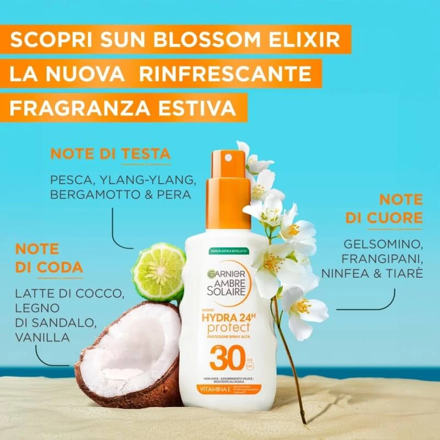 Garnier Sonnenschutz 30 spf hydra 24h protect spray hoher Schutz 150 ml