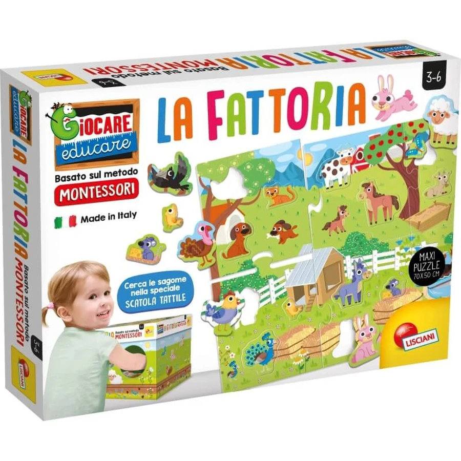 Lisciani Montessori - maxi puzzle der Bauernhof