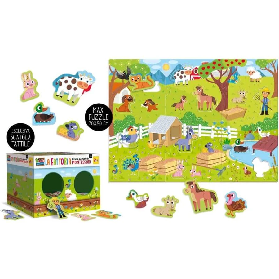 Lisciani Montessori - maxi puzzle der Bauernhof