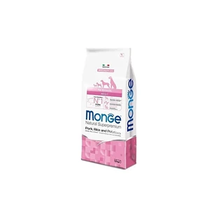 Monge Alle rassen volwassen varkensvlees rijst en aardappelen 12 kg