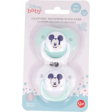 Stor Cool like mickeys 0-6m - 2 Silikonschnuller mit Etui