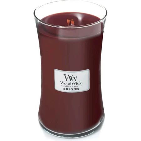 Woodwick Cereza negra - vela perfumada reloj de arena grande 609 g