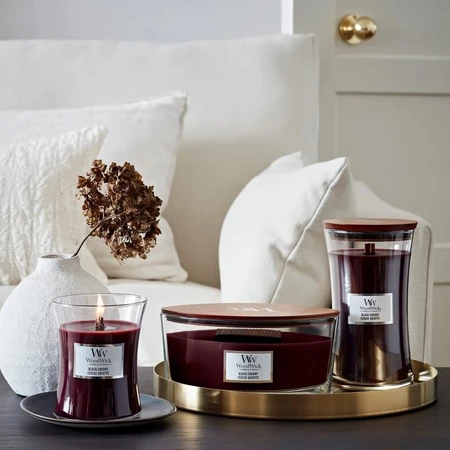 Woodwick Cereza negra - vela perfumada reloj de arena grande 609 g