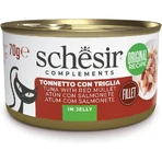 Schesir Complementen filets in gelei tonijn en pompoen - volledige voeding voor katten 70 gr