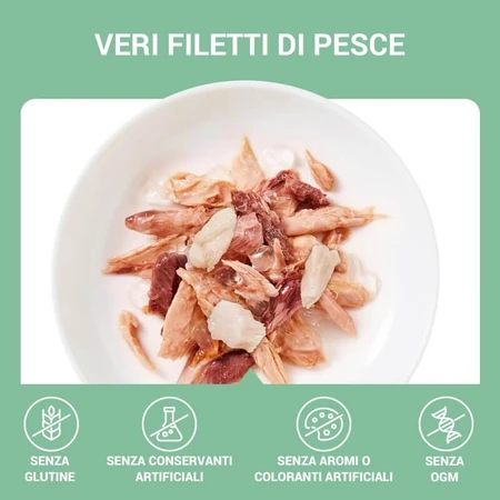 Schesir Complementen filets in gelei tonijn en pompoen - volledige voeding voor katten 70 gr