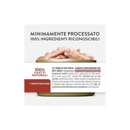 Schesir Complementen filets in gelei tonijn en pompoen - volledige voeding voor katten 70 gr