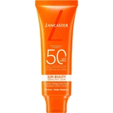 Lancaster sun face cream 50 spf sun beauty sensitive skin mineral face cream high protection 50 ml