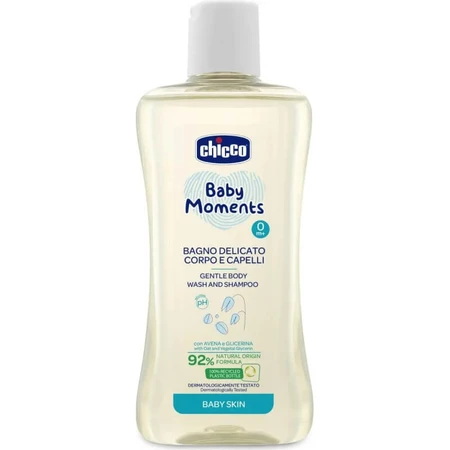 Chicco baby moments - sanftes Bad Körper und Haare 200 ml