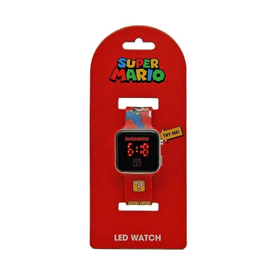Reloj led super mario con licencia infantil - reloj de pulsera digital para niños