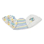 Känguru-Mützenset - 3 Baby-Mützchen aus reiner Baumwolle 0-3 Monate blau