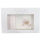 Nanan puccio - white baby carriage sheet set with pink stripe