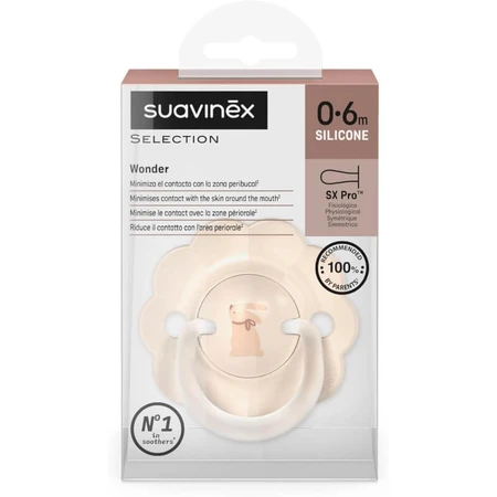 Suavinex wonder butterfly - chupete de silicona sx pro 0-6 meses - beige