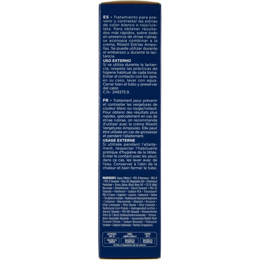 Rilastil estrías - crema hidratante y elastizante 75 ml