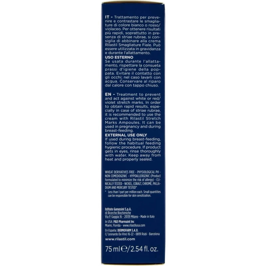 Rilastil estrías - crema hidratante y elastizante 75 ml