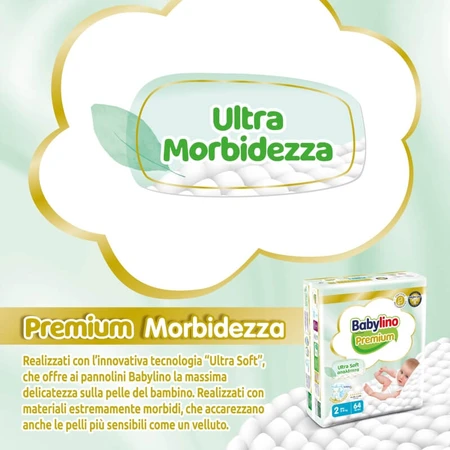 Babylino Premium - 64 Windeln Größe 2 mini 3-6 kg