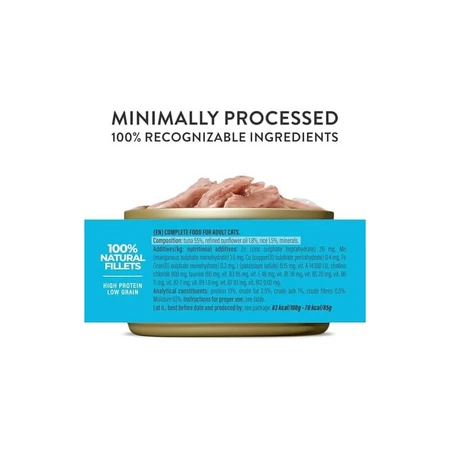 Schesir Tuna Natural - wet food for cat 85 gr.