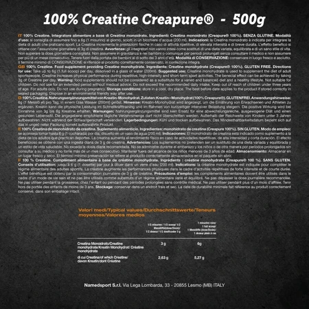 100% creatine 500 g - supplement voor lichamelijke activiteit'lichamelijke activiteit
