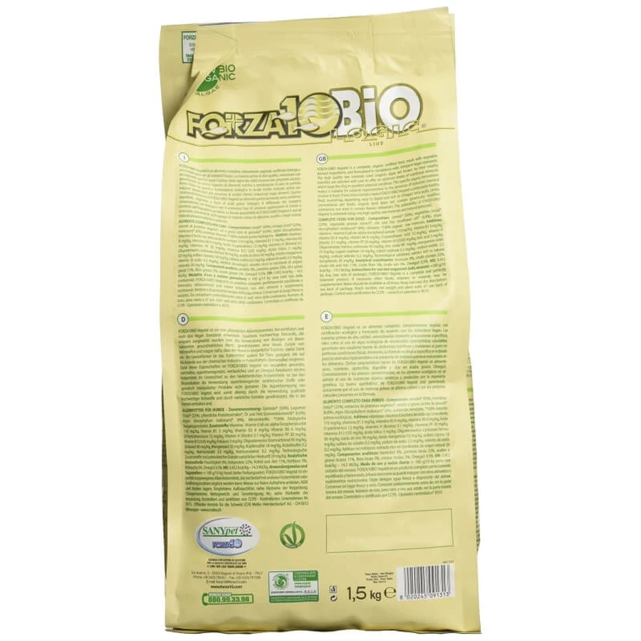Forza10 Bio vegetal alle rassen met algen - volledige voeding voor honden 1.5 kg