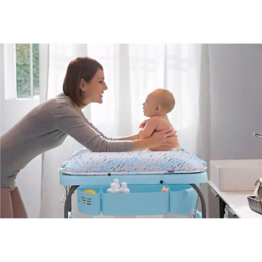 Chicco cuddle &amp; bubble baby luiertafel oceaan blauwe kleur
