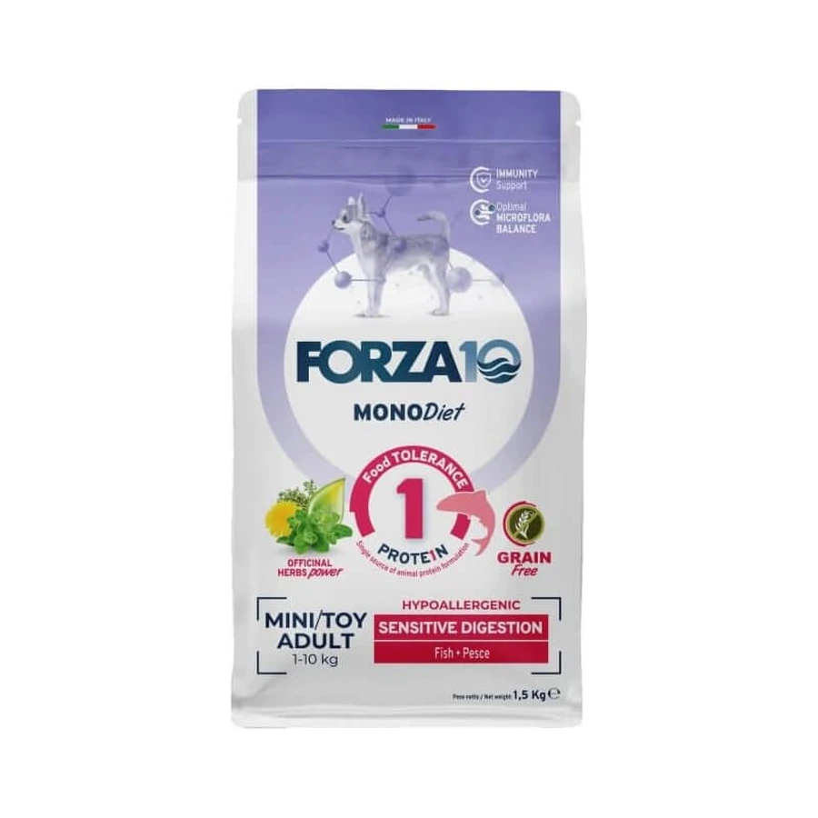 Forza10 Mono diet mini-toy adult with fish - complete food for dogs 1.5 kg