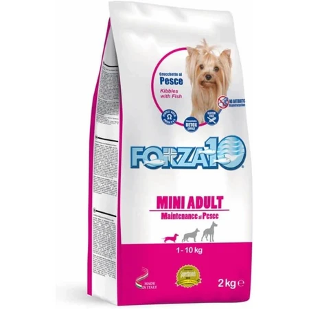 Forza10 Mini adult onderhoud met vis - volledige voeding voor kleine volwassen honden 2 kg