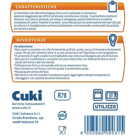 Cuki 4 Aluminium-Bratbleche