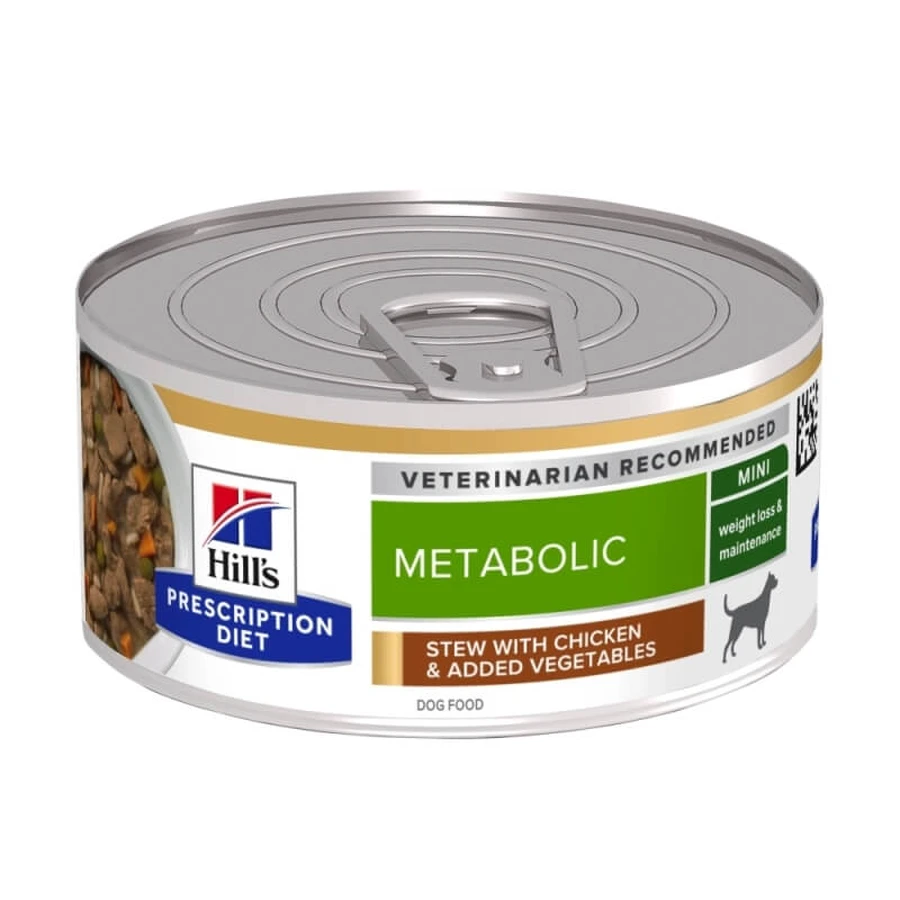 Hill's Prescription diet metabolic mini estofado de pollo y verduras - pienso control de peso para perros 156 gr