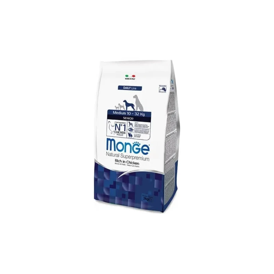 Monge Natural superpremium senior medium rich pollo pienso 3 kg