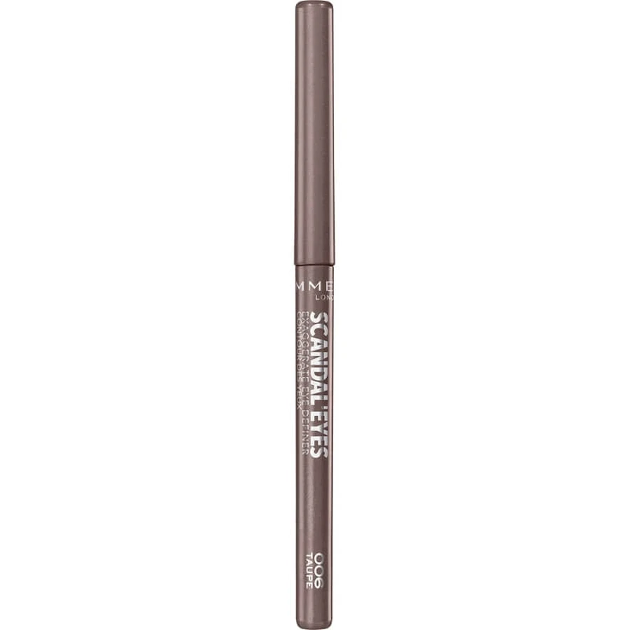 Rimmel scandaleyes exaggerate - waterproof automatic eye pencil no. 006 taupe