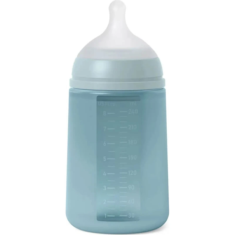Suavinex selection color essence 3m+ - biberon silicone 240 ml - eau