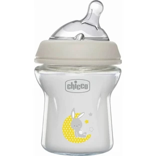 Chicco naturalfeeling - biberon en verre 0m+ 150 ml à débit lent
