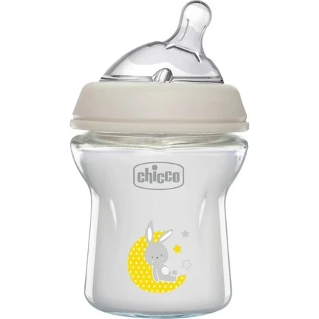 Chicco naturalfeeling - biberon en verre 0m+ 150 ml à débit lent