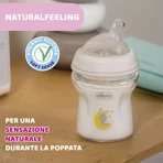 Chicco naturalfeeling - biberon en verre 0m+ 150 ml à débit lent