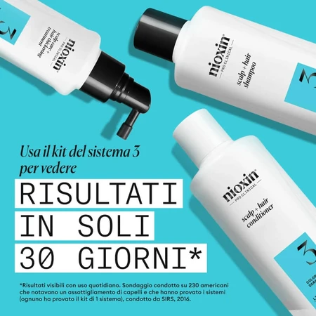 Nioxin System 3 kit - volumizing shampoo 300 ml + conditioner 300 ml + treatment 100 ml box set