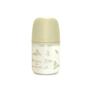 Suavinex poetry - glazen babyfles siliconen speen groen 120 ml