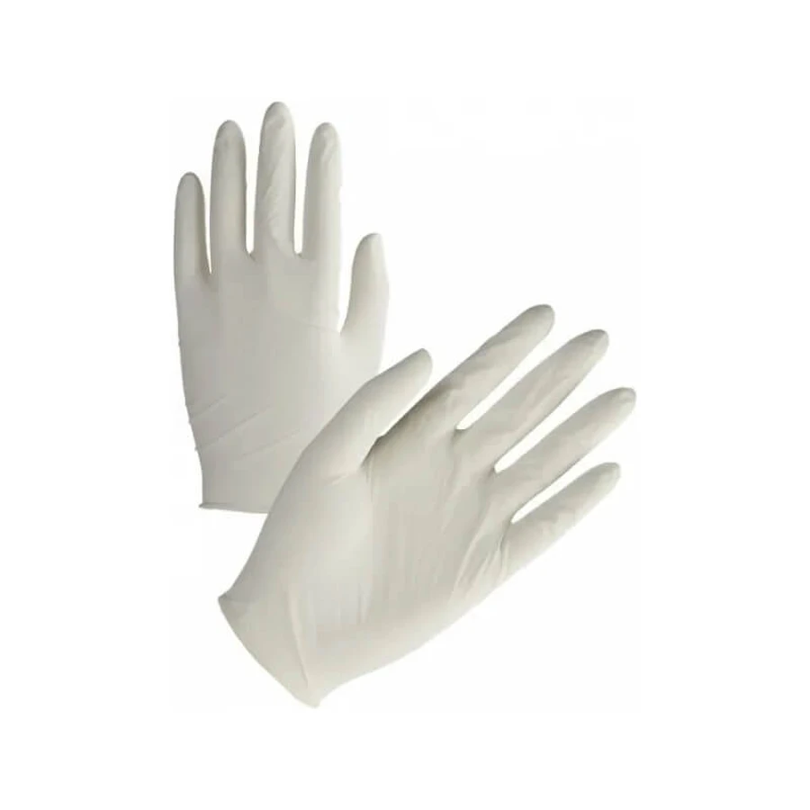 Powder-free latex skin glove - 100 disposable gloves size l