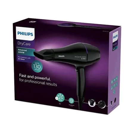 Philips Bhd274/00 drycare pro - secador de pelo profesional de 2200 w para unas arrugas impecables y un secado rápido