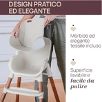 Chicco zest plus - 3-in-1 evolutionären Hochstuhl Details Holz und grau