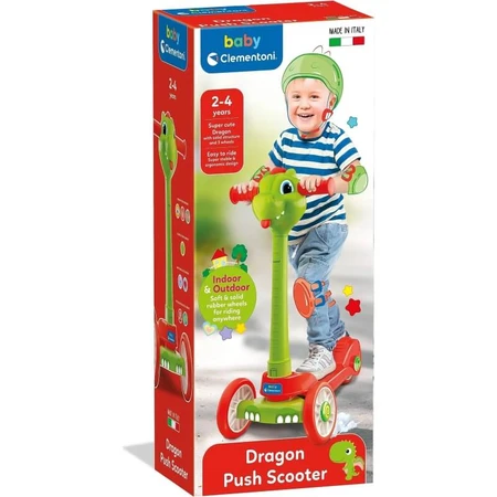 Clementoni Baby dragon push scooter - scooter with 3 wheels