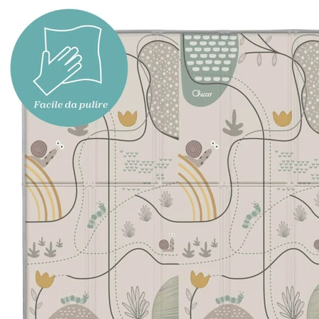 Chicco maxi rug 2in1 country chic - double-sided non-slip waterproof play mat 0m+