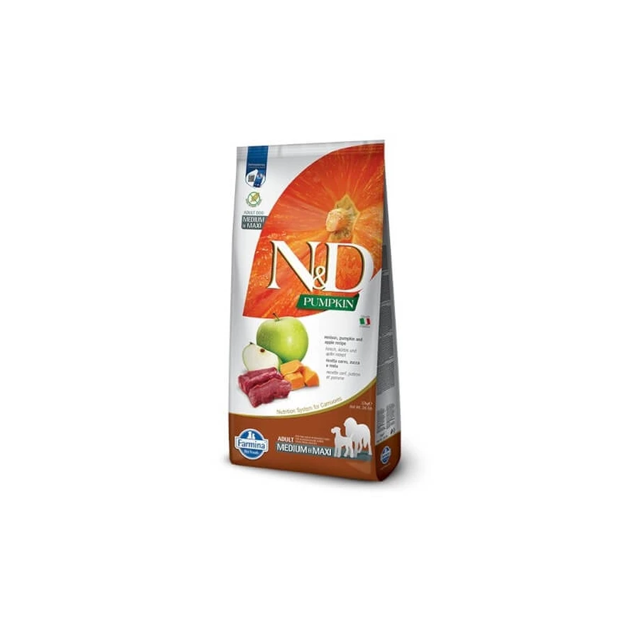 Farmina N&amp;d pumpkin medium-maxi venison, pumpkin and apple - complete food for medium and large adult dogs 2 kg