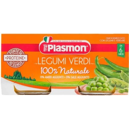Plasmon homogenisierte grüne Hülsenfrüchte und Gemüse 2x80 g