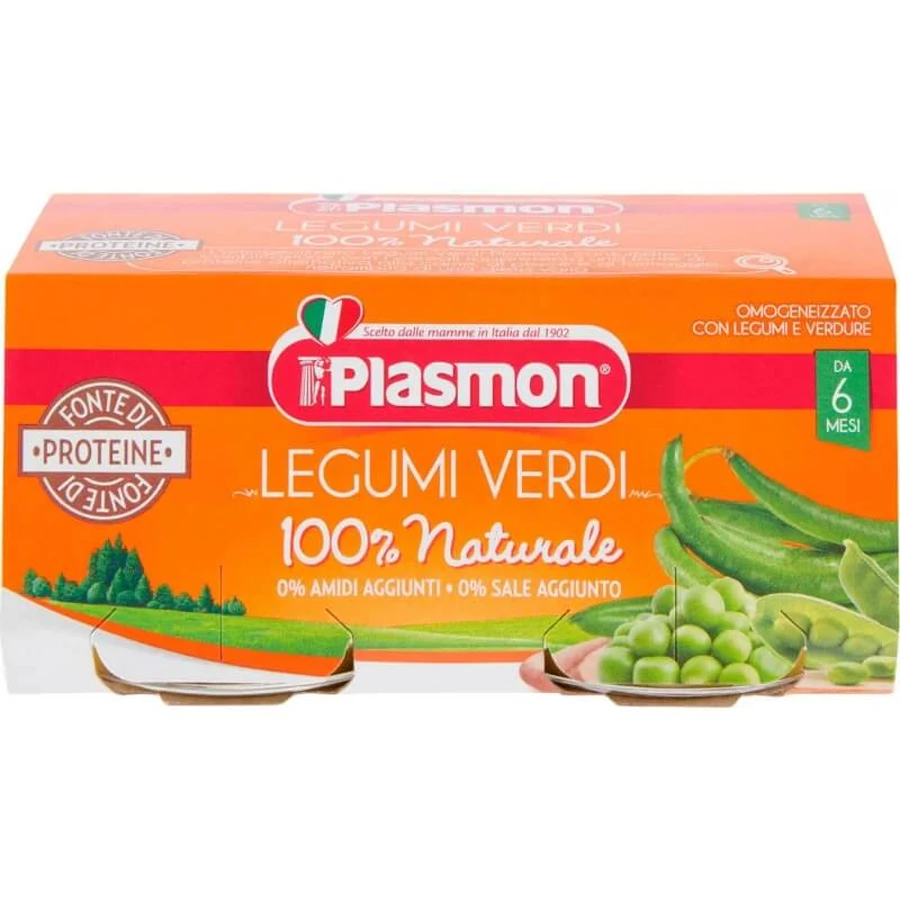 Plasmon homogenisierte grüne Hülsenfrüchte und Gemüse 2x80 g