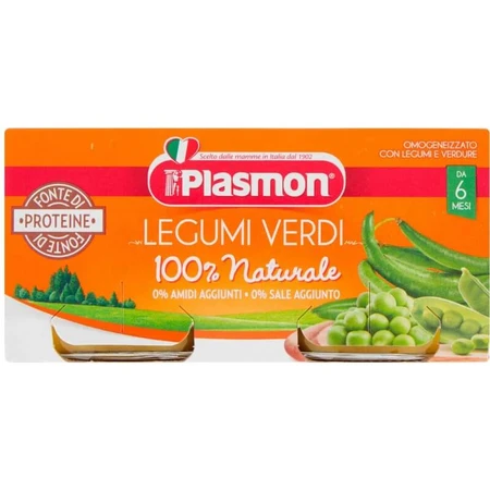 Plasmon homogenisierte grüne Hülsenfrüchte und Gemüse 2x80 g