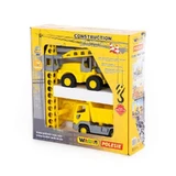 Moni trade Construction site set with crane shovel construction vehicles